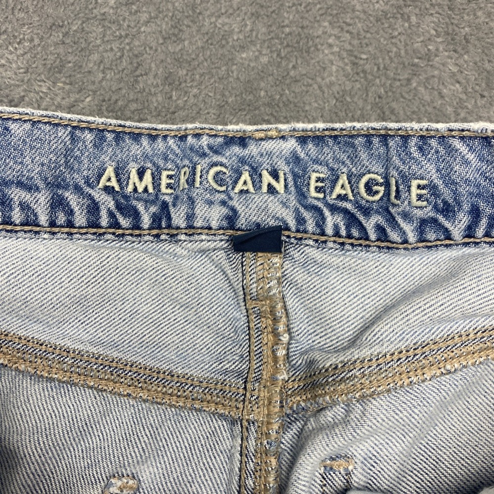 American Eagle Jeans Womens Size 0 Blue Super High Rise Baggy Wide Leg, Denim - Picture 6 of 16